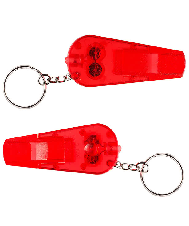 Red Light and Whistle Keychain