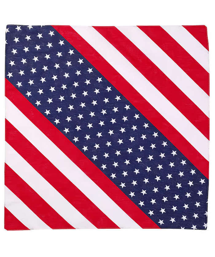 Valucap 100% Cotton USA Flag Bandana (Corner Design)