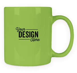 11 oz. Ceramic Mug (Set of 24) - Color: Green Lime