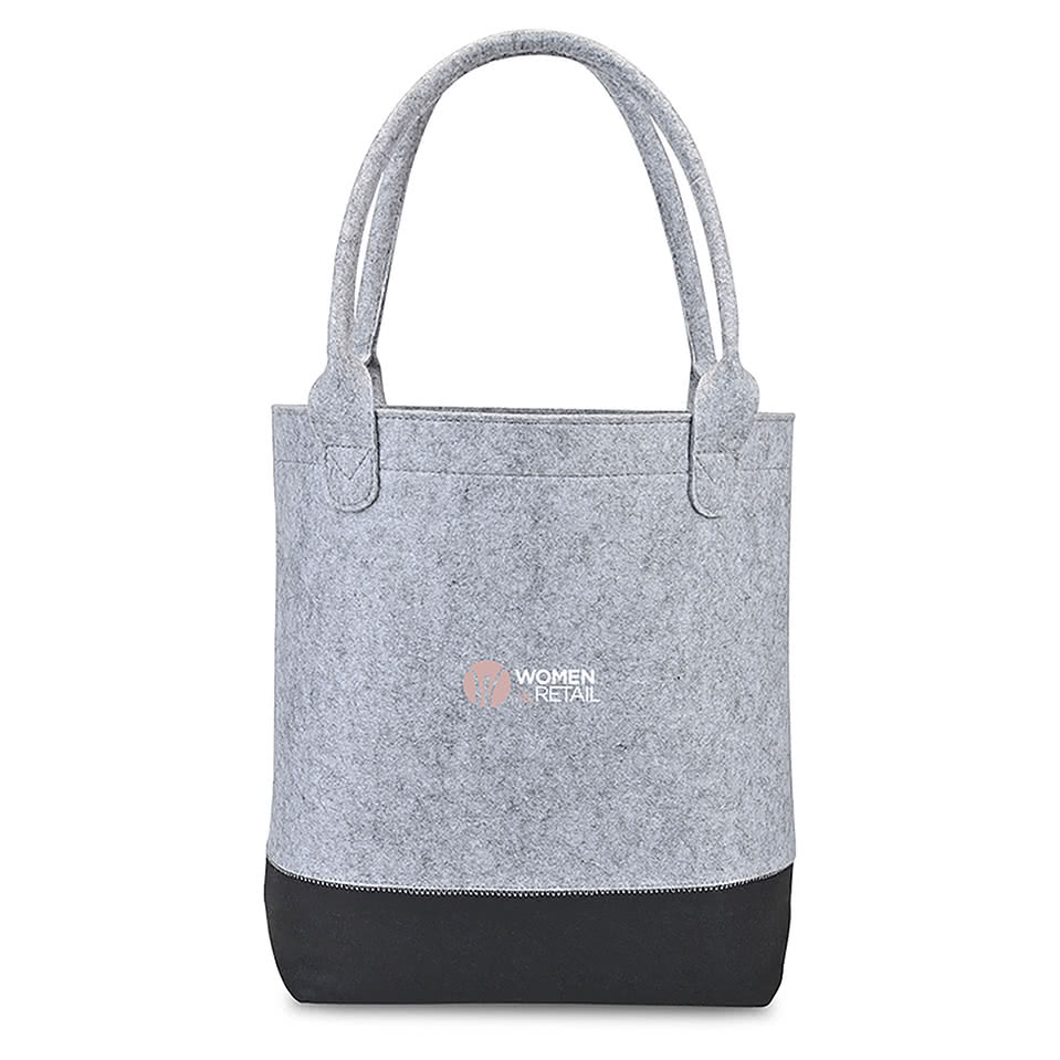 Out of The Woods Felt Colorblock Tall Tote Bag