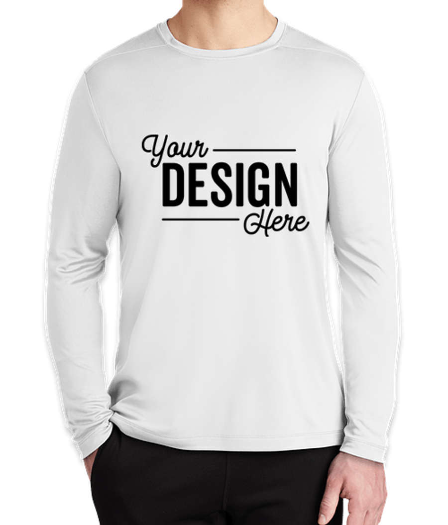 Sport-Tek UPF 50 Long Sleeve Performance Shirt in White