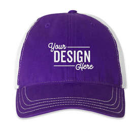 Richardson Garment Washed Trucker Hat - Color: Purple / White