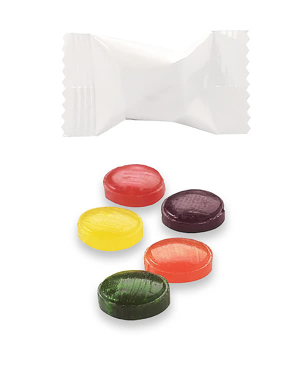 Penny Candy Jar with Individually Wrapped FlavorBurst Candies (Tub of 72)