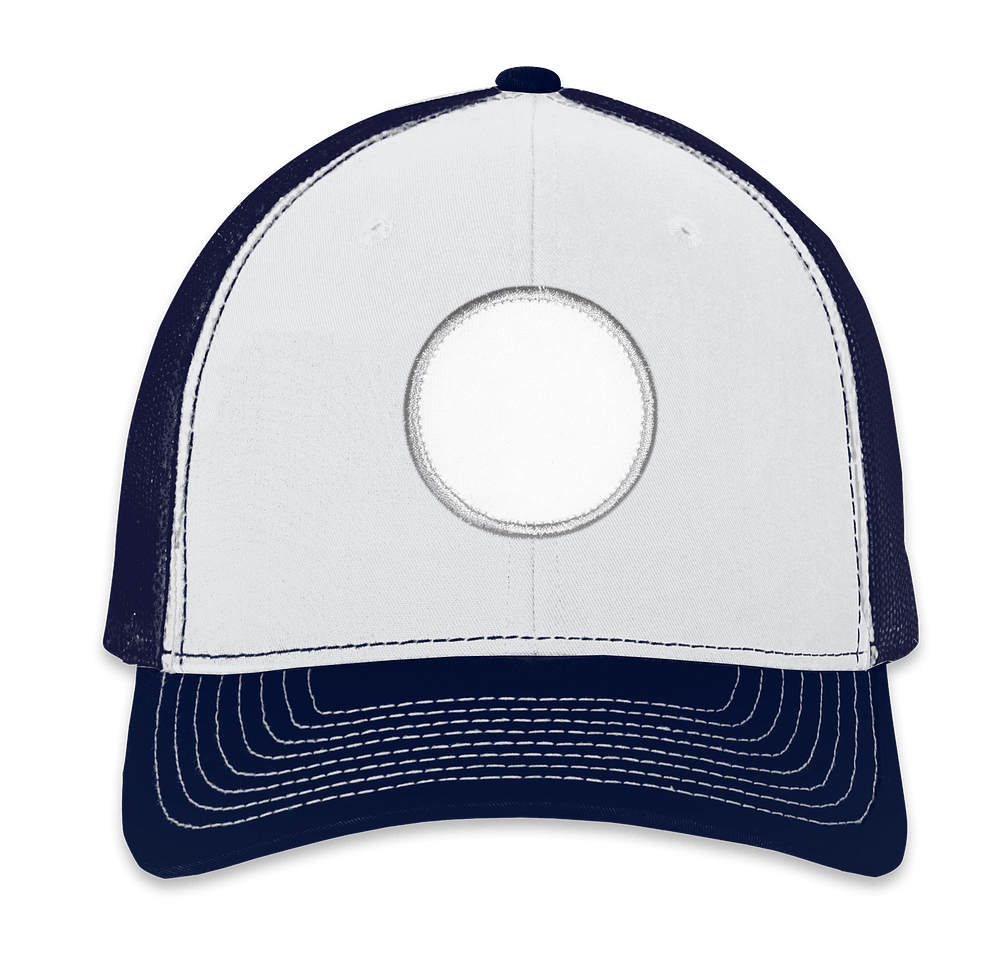 Richardson Snapback Trucker Hat - Circle Patch - Embroidered-default