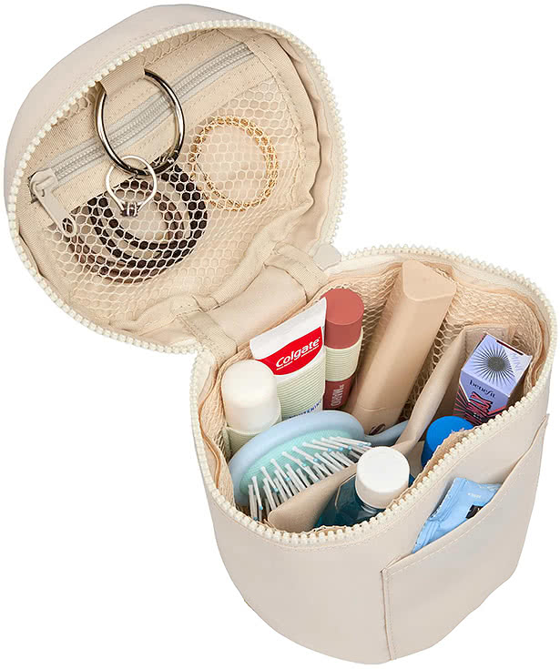 Full Color Wellable Recycled Round Travel Case