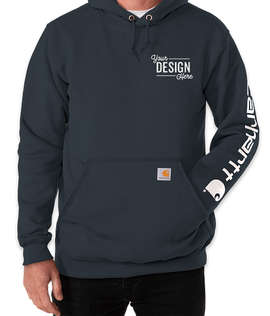 Carhartt Midweight Logo Pullover Hoodie - Embroidered - Color: New Navy