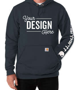 Carhartt Midweight Logo Pullover Hoodie - Screen Printed - Color: New Navy