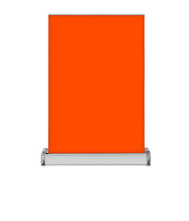 Full Color Large Mini Promo Retractable Tabletop Banner - Color: Orange