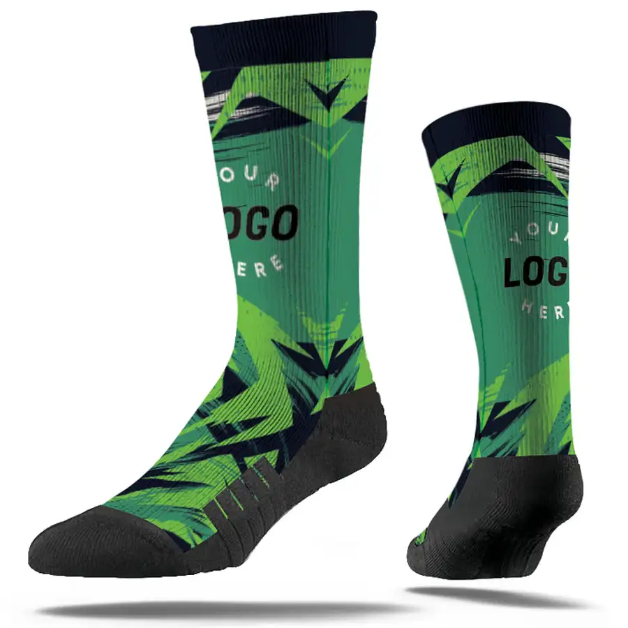 Electric Premium Crew Socks with sublimated design