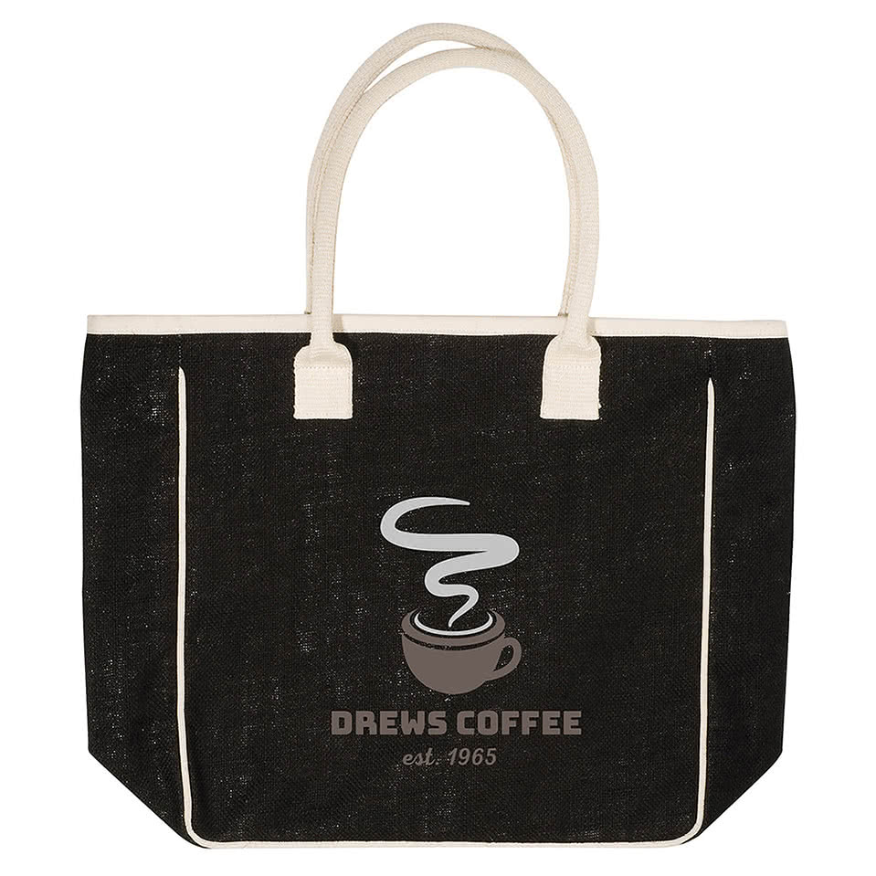 Seville Jute & Canvas Tote Bag