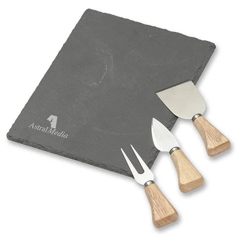 Maitre d' Slate Cheese Set - 4pc in Silver