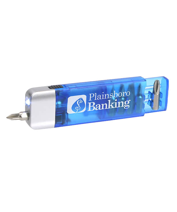 Clip-On Pocket Screwdriver Kit with Flashlight