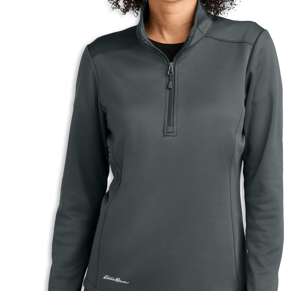 Eddie Bauer Women's Smooth Mid Layer Half Zip Fleece Pullover - Embroidered-default