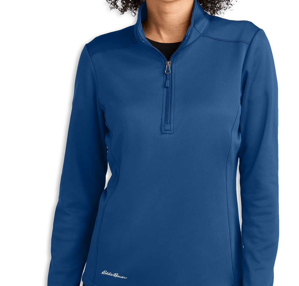 Eddie Bauer Women's Smooth Mid Layer Half Zip Fleece Pullover - Printed-default
