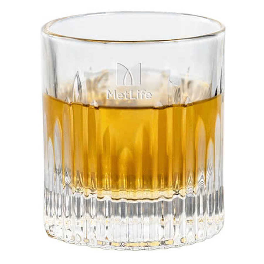 Laser Etched 8.5 oz. Caldari On-the-Rocks Glass in Clear