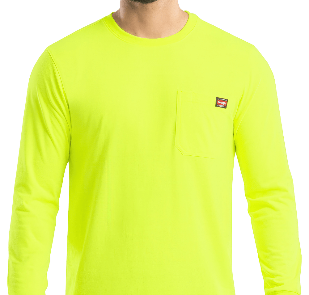 Wrangler Workwear Heavyweight Long Sleeve Pocket T-shirt - Embroidered-default