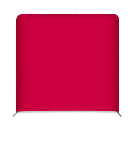 Full Color 98" x 91.25" Eurofit Straight Wall Display Kit - Color: Cardinal
