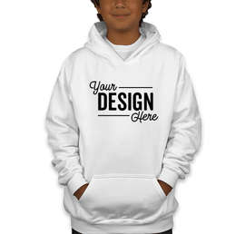 Gildan Youth Midweight 50/50 Pullover Hoodie - Color: White