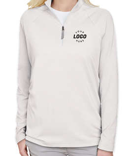 Devon & Jones Women's CrownLux Performance Quarter Zip Sweatshirt - Color: Silver