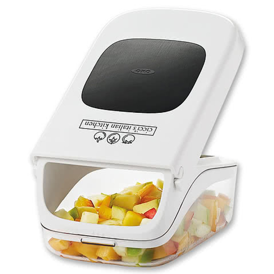 OXO Good Grips Vegetable Chopper w/ Easy-Pour Open in White