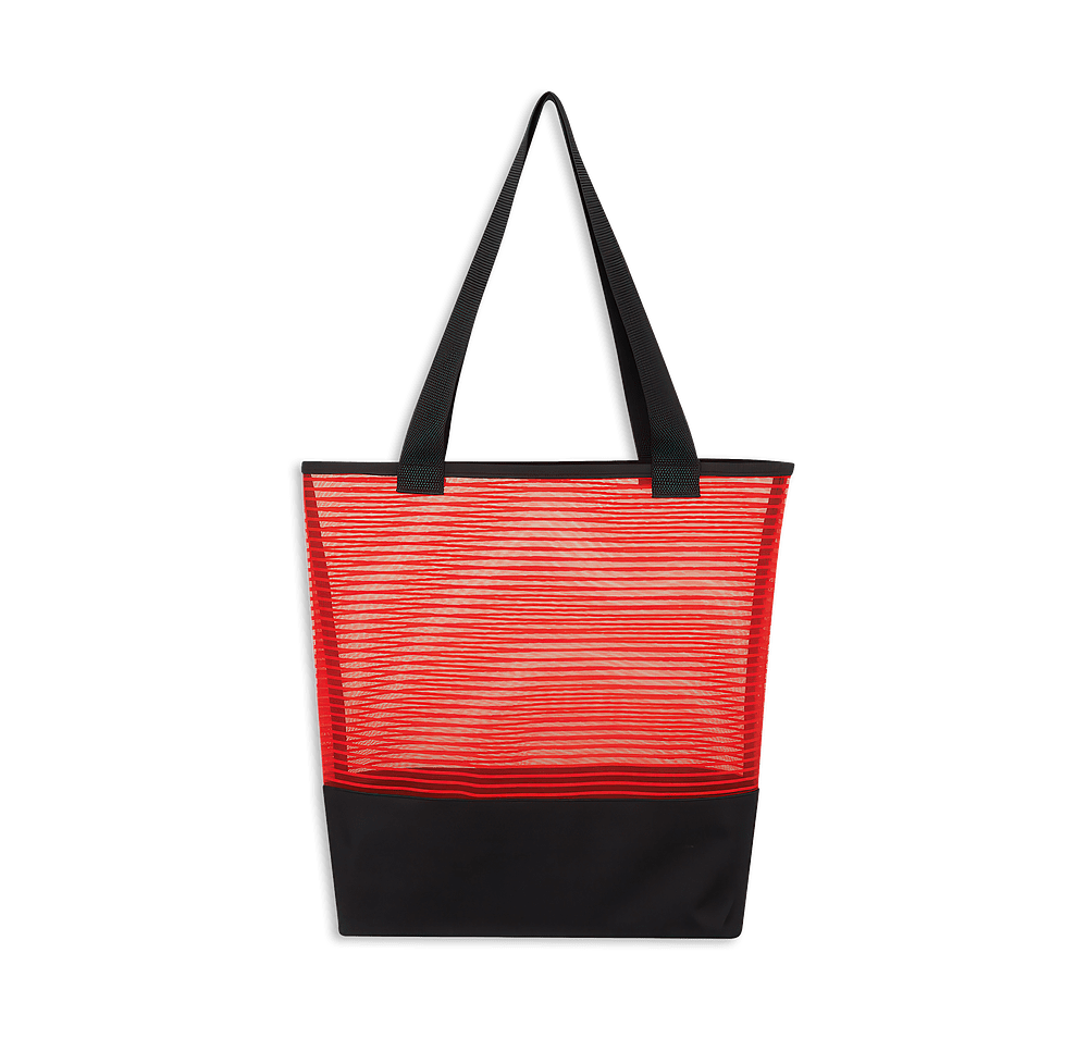 Sheer Mesh Pinstripe Tote Bag-default