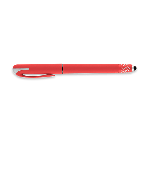 Spin Top Gel Stylus Pen (black ink) in RED