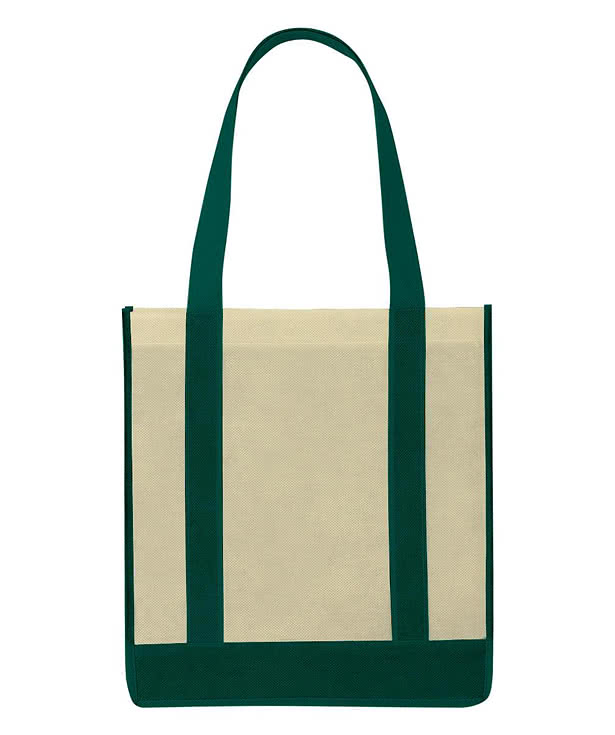 Non-Woven Two-Tone Shopper Tote Bag