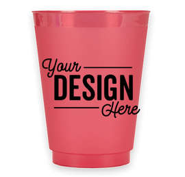 16 oz. Frosted Plastic Stadium Cup - Color: Frost Red