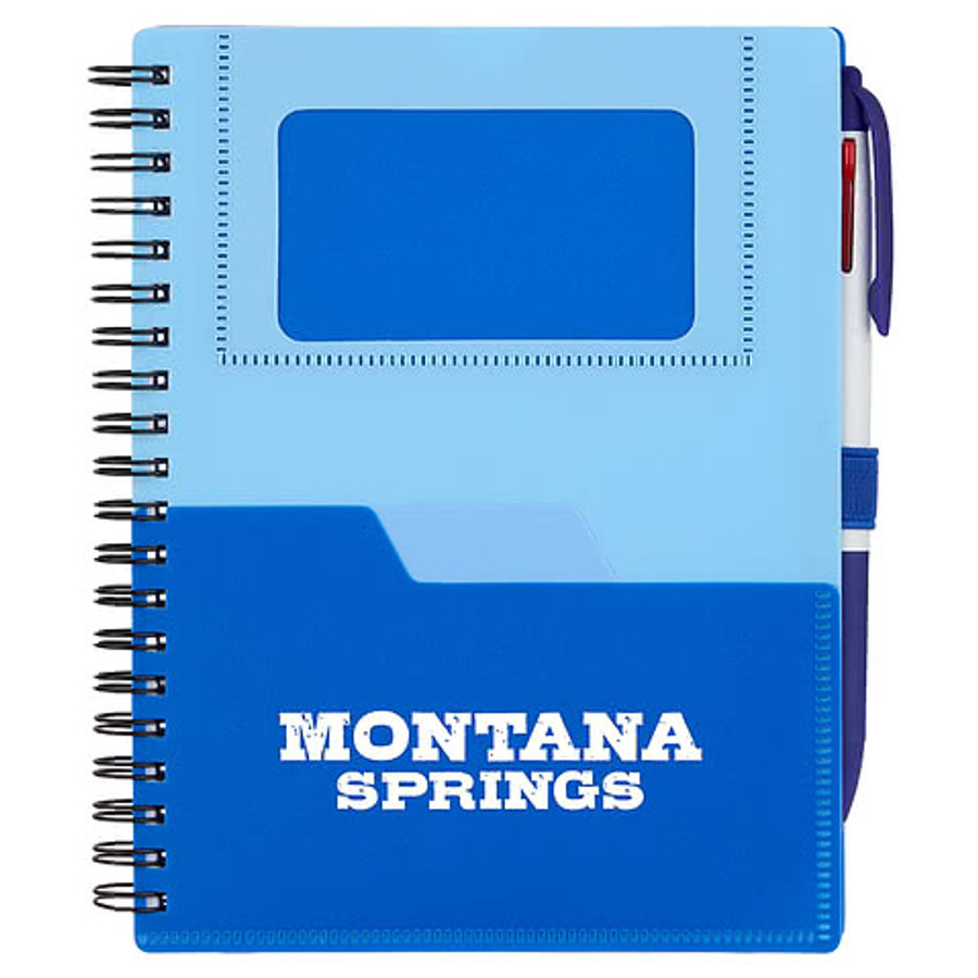 Stash Recycled FSC Plastic Cover Spiral Notebook