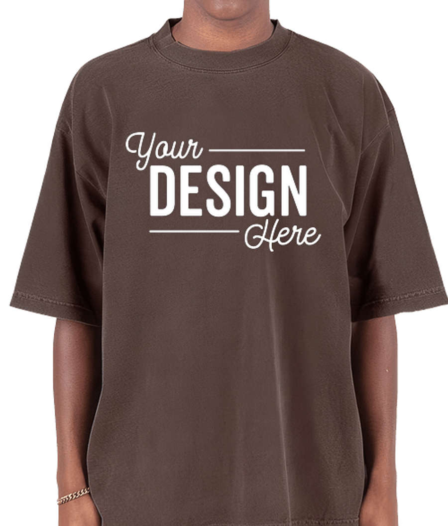 Shaka Wear Max Heavyweight Garment-Dyed T-shirt in Mocha