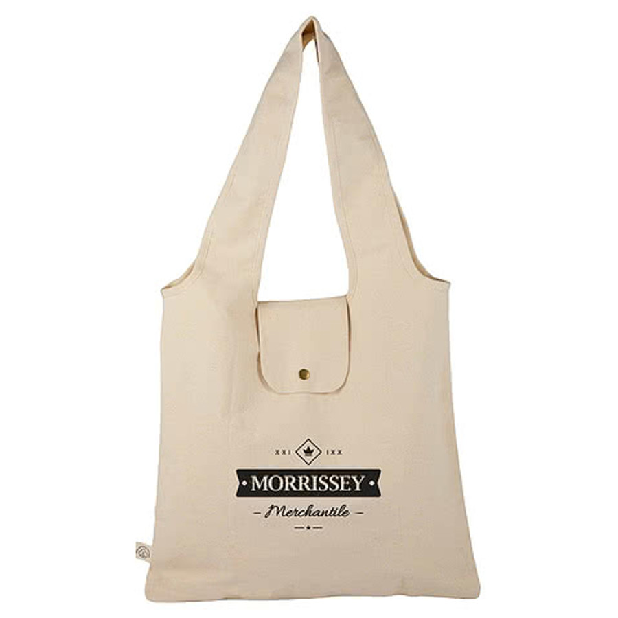 Full Color Packable Organic Cotton Tote Bag
