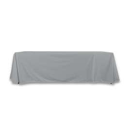 Full Color 8' Poplin Throw Tablecloth - Color: Grey