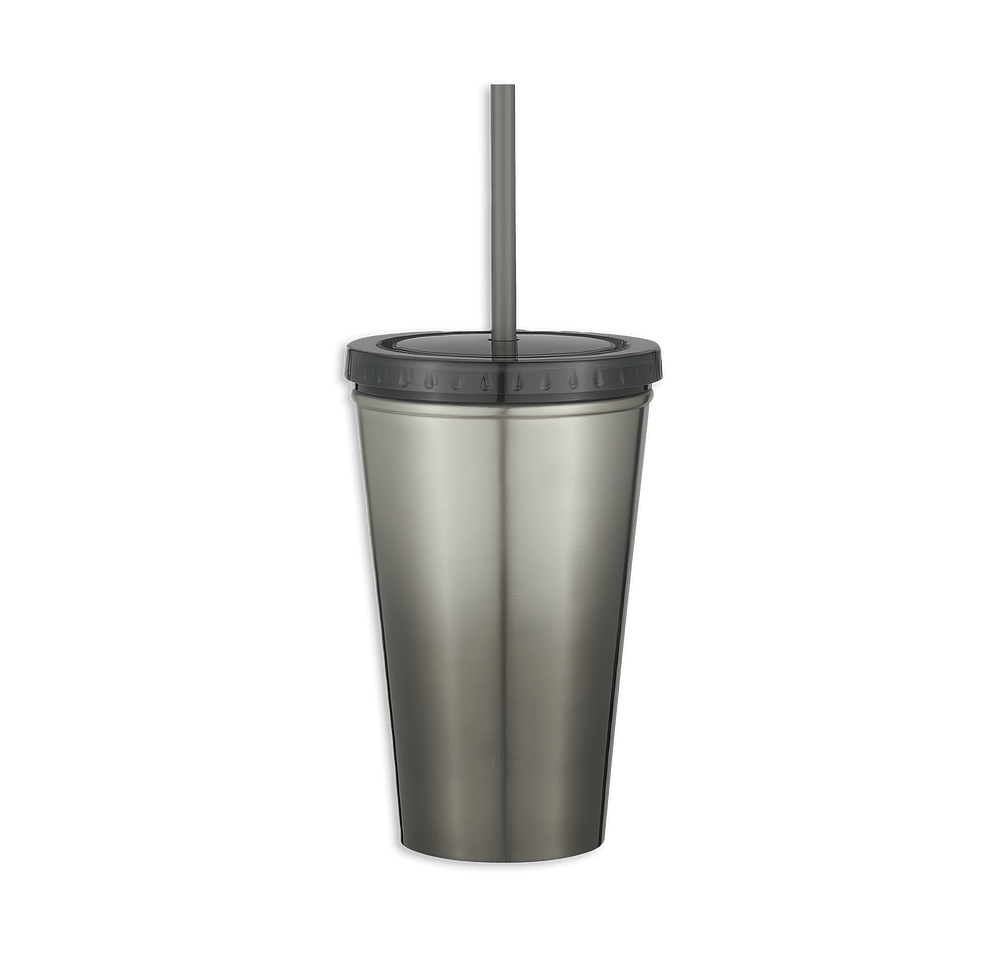 16 oz. Chroma Stainless Steel Tumbler with Straw-default