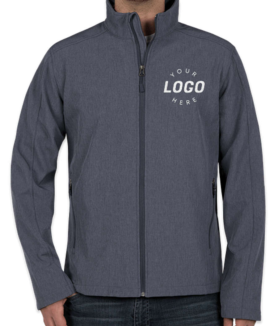 Port Authority Core Fleece Lined Soft Shell Jacket - Embroidered in Navy Heather