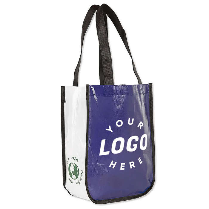Small Laminated Shopper Tote Bag