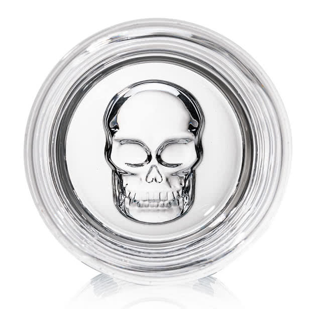 Laser Etched 10 oz. Delrina Skull On-the-Rocks Glass