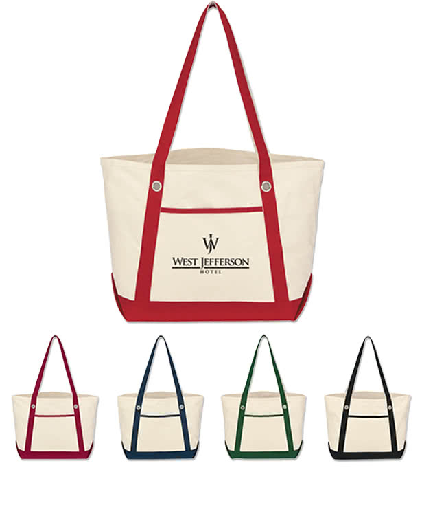 Cotton Canvas Tote Bag with Grommets