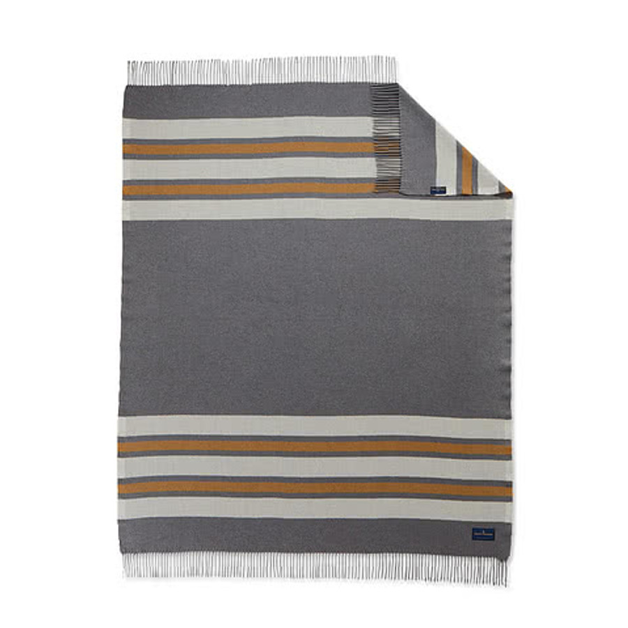 Brooks Brothers Heritage Blanket in Windsor Grey/Shadow Grey/Blanc