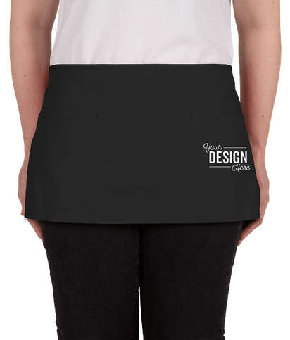 Port Authority Stain Release Waist Apron - Screen Printed - Black