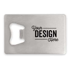 Stainless Steel Credit Card Size Bottle Opener - Color: Silver