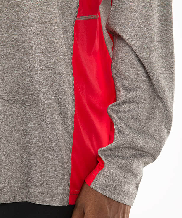 Sport-Tek Heather Contender Colorblock Long Sleeve Performance Shirt