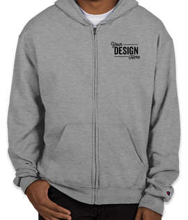 Champion Powerblend Zip Hoodie - Color: Light Steel