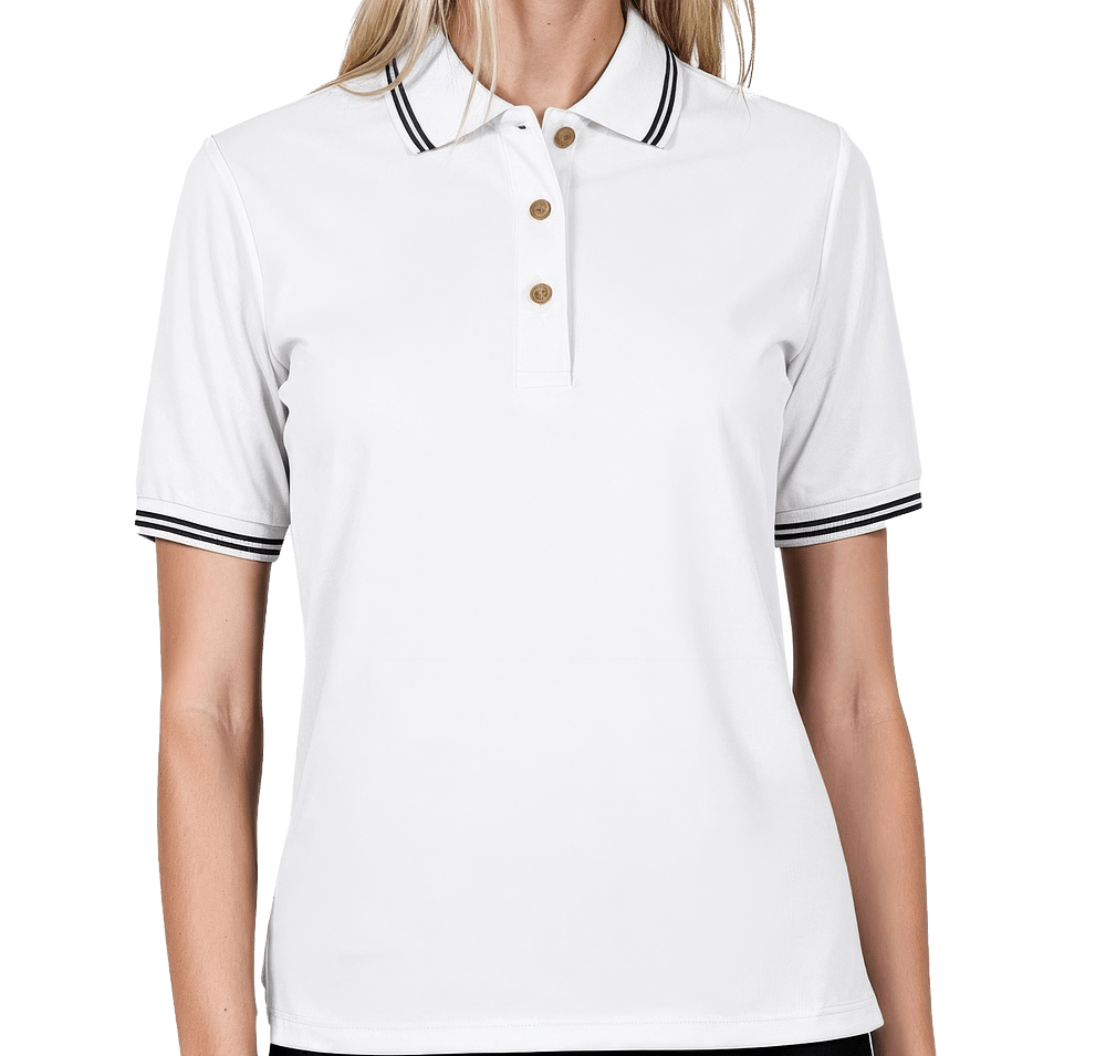 Blue Generation Women's Superblend Tipped Pique Polo-default