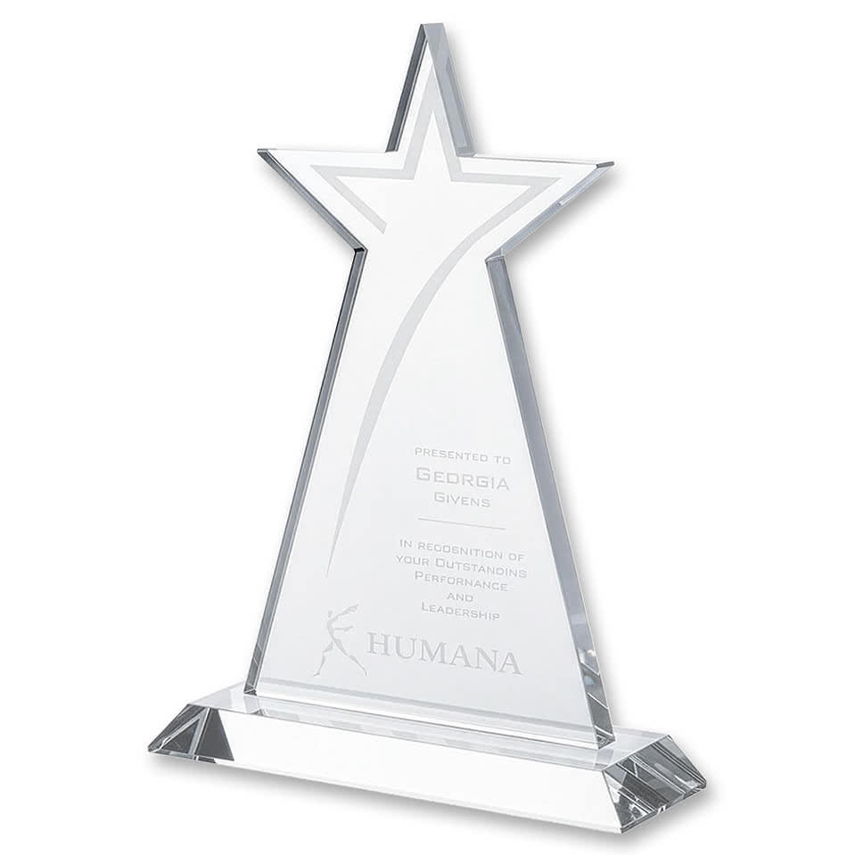 Laser Etched Dunbarton Star Award