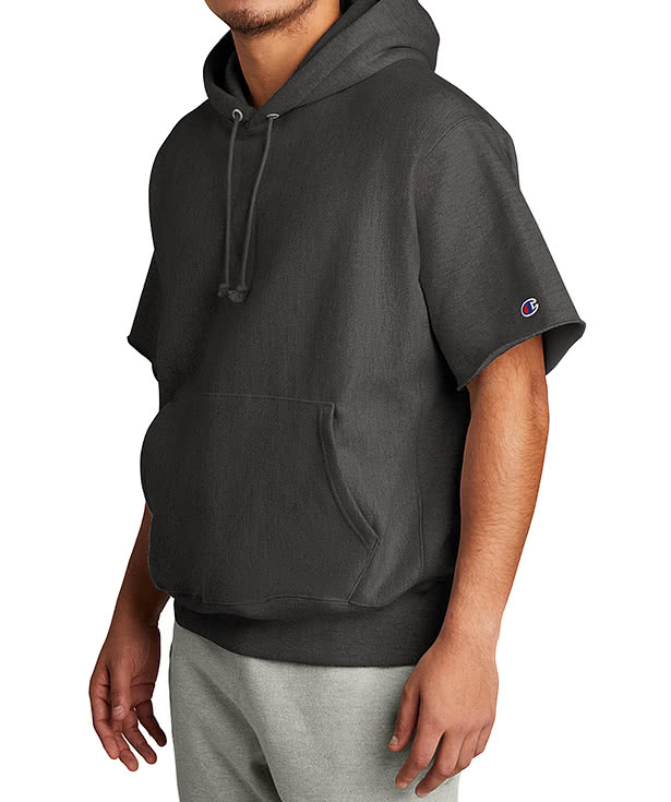 Custom Champion Reverse Weave Short Sleeve Pullover Hoodie