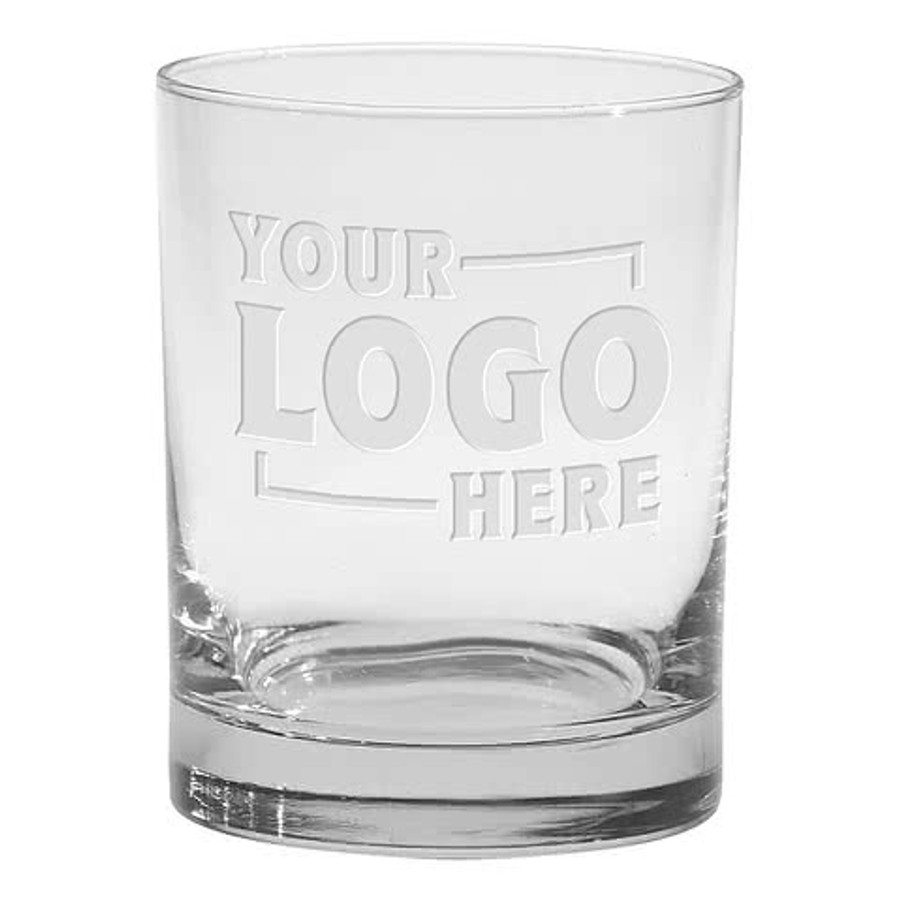 Laser Engraved 14 oz. Double Old Fashioned Glass in Clear