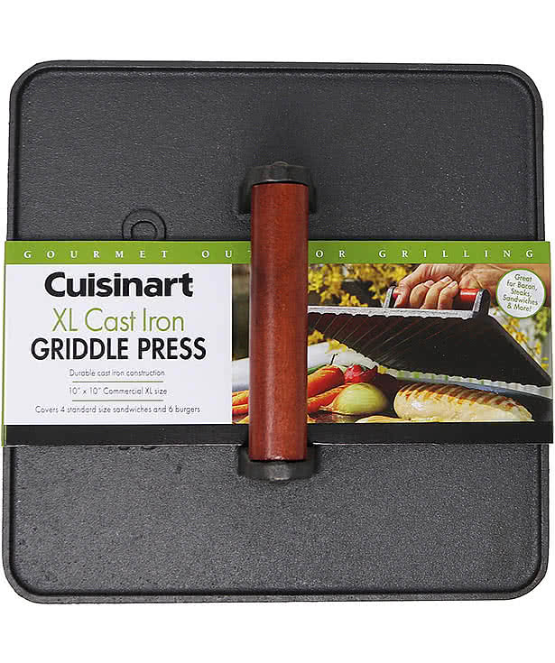 Laser Engraved Cuisinart Outdoors XL Cast Iron Griddle Press