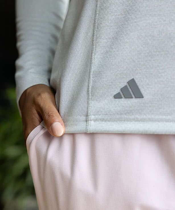 Adidas Women's Space Dyed Recycled Quarter Zip Shirt