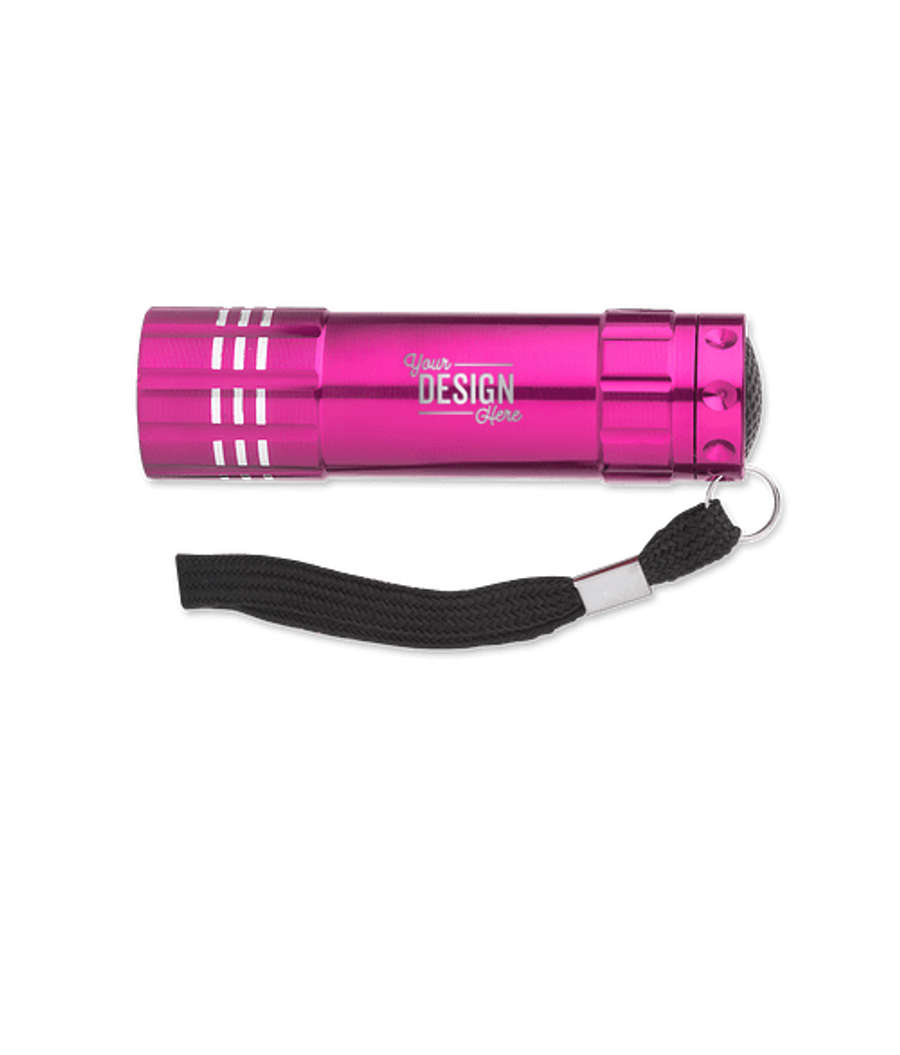Laser Engraved Renegade Aluminum LED Flashlight in Pink