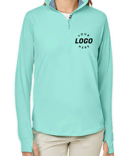 Nautica Women's Saltwater Performance Quarter Zip Sweatshirt - Color: Cool Mint